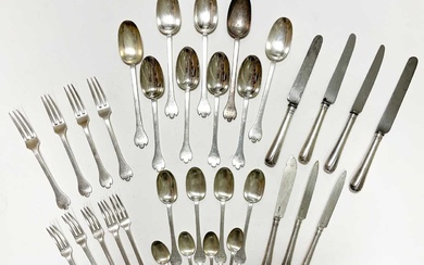 A 108-piece set of George V silver cutlery and flatware
