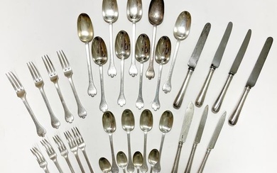 A 108-piece set of George V silver cutlery and flatware