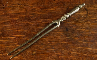 A 15th Century Two-pronged Bronze Fork...