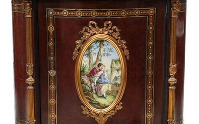 A 19TH C. FRENCH BRONZE MOUNTED CABINET SIGNED DIEHL