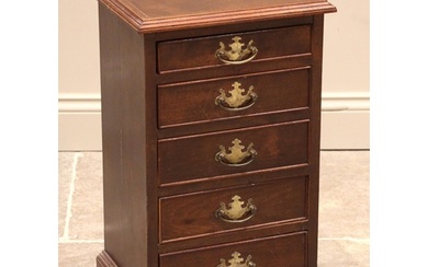 A 19th century and later constructed mahogany collectors ped...