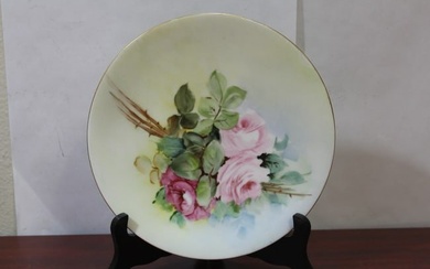 A Bavarian Hand Painted Floral Plate