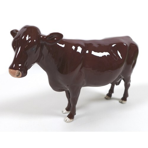 A Beswick 'Red Poll Cow', model 4111, red/brown - gloss, 16c...