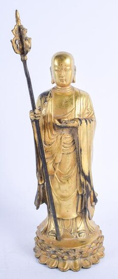 A CHINESE BRONZE FIGURE OF LUOHAN 20th Century. 2