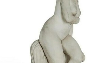 A Carved Marble Model of a Maiden