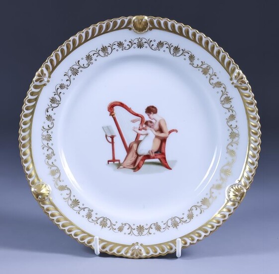 A Chamberlain's "Regent China" Worcester Porcelain Plate, Circa 1820,...