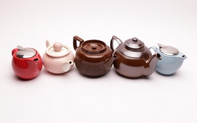 A Collection of 5 Various Teapots inc English Made Examples