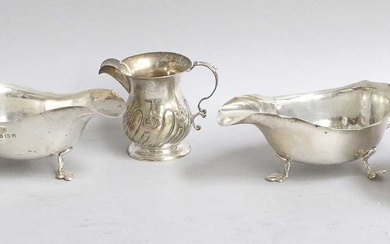 A Collection of Assorted Silver, comprising a pair of sauceboats,...