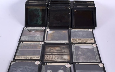 A Collection of antique magic lantern photographic slides of Ancient Greek Antiquities. (75)