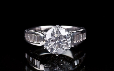 A Diamond Ring with a Solitaire Diamond.