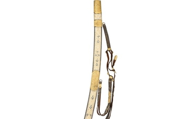 ˜A FINE CAUCASIAN SILVER-GILT AND GOLD-INLAID IVORY-MOUNTED PRESENTATION SABRE (SHASQA)