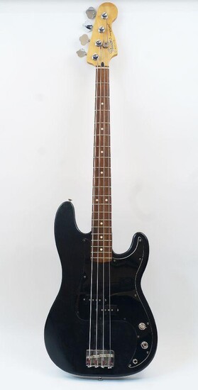 A Fender Precision Bass, made in Mexico, serial number MZ2031286, in soft Fender carry case, approx. 117cm high