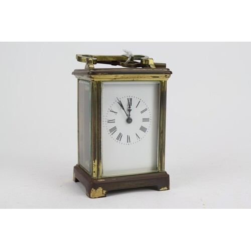 A French Brass Cased, Carriage Clock in Four Plate case with...