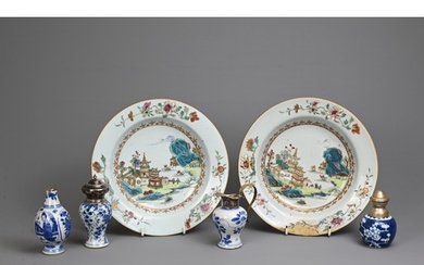 A GROUP OF CHINESE PORCELAIN ITEMS, 18-20TH CENTURY. To incl...
