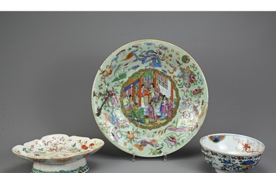 A GROUP OF CHINESE PORCELAIN ITEMS, 18/19TH CENTURY. To incl...