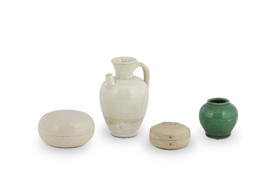 A GROUP OF FOUR CERAMIC VESSELS FIVE DYNASTIES-LIAO DYNASTY (AD 907-1125)