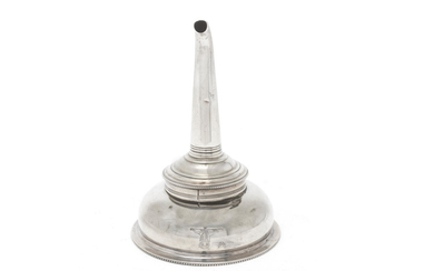 A George III silver wine funnel