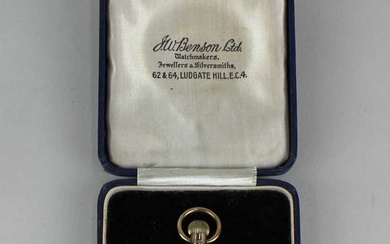A J W Benson 9ct gold half hunter pocket watch