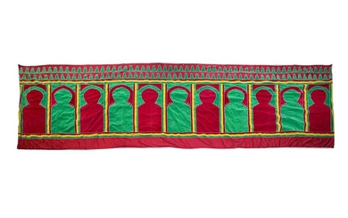 A LARGE MOROCCAN WALL HANGING WITH ELEVEN MIHRABS (HAITI) Fez, Morocco, North Africa, ca. 1980 - 2000