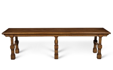 A Large Pugin Style Walnut Refectory Table