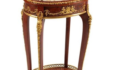A Louis XV Style Gilt-Bronze-Mounted Stand Height 31 x