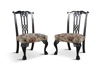 A PAIR OF MAHOGANY CHILD'S CHAIRS IN MID-GEORGIAN...
