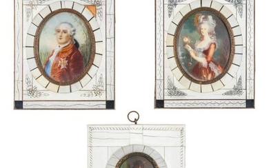 A Pair of French Portrait Miniatures