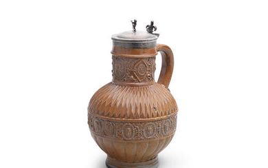 A Raeren stoneware silver-mounted jug, late 16th century