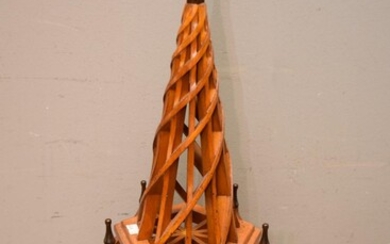 A SOUTHERN EUROPEAN HANDMADE APPRENTICE MODEL OF A CHURCH SPIRE, C 2000 (54H x 27D CM) (LEONARD JOEL DELIVERY SIZE: SMALL)
