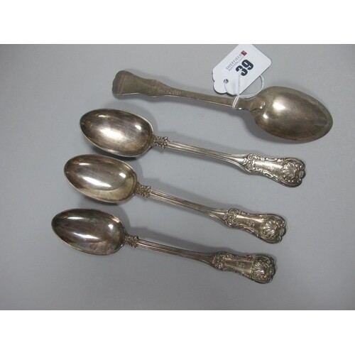 A Set of Four Scottish Hallmarked Silver Spoons, Mitchell & ...