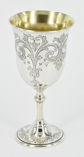 A VICTORIAN STERLING SILVER GOBLET