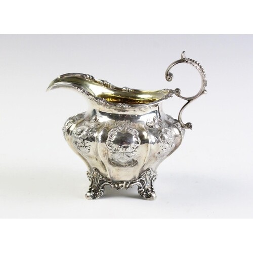 A Victorian silver cream jug by William Brown & William Nath...
