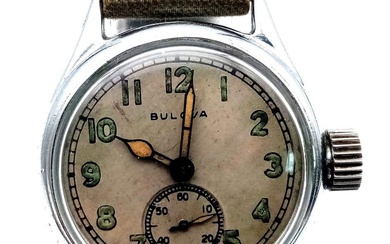 A Vintage (1940s) Military Style Bulova Mechanical Gents Watch....