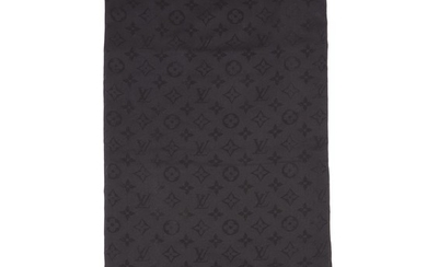A black shawl, Louis Vuitton monogram the monochromatic black...