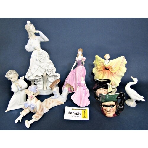 A collection of Royal Doulton figures including Top O' The H...