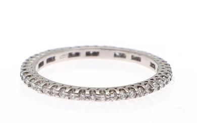NOT SOLD. A diamond eternity ring set with numerous brilliant-cut diamonds weighing a total of...