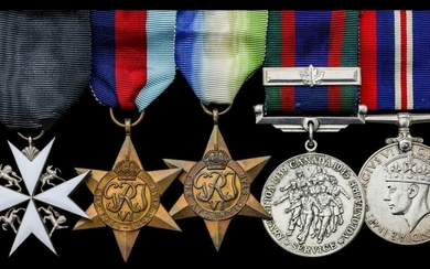 A fascinating Second World War group of five awarded to Flight Lieutenant H. H. Green, Royal Ca...