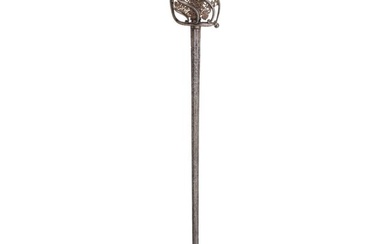 A fine German officer's campaign sword with chiselled and gilt decor, circa 1700