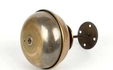 A floor mounted foot operated warning bell