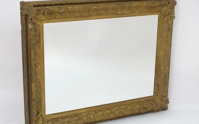 A late 19thC / early 20thC gilt wood and gesso framed