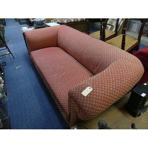 A late Victorian Chesterfield sofa, with red upholstery, on ...