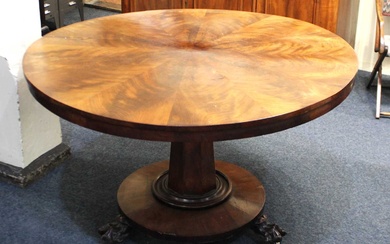 A mid 19th century mahogany breakfast table