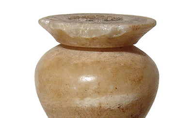 A nice Egyptian alabaster kohl jar, Middle Kingdom