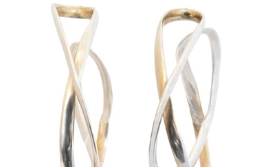 A pair of Georg Jensen silver 'Infinity' earrings