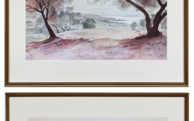 A pair of landscape prints, frame size 38.5 x 50.5...
