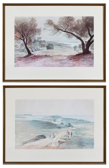 A pair of landscape prints, frame size 38.5 x 50.5...