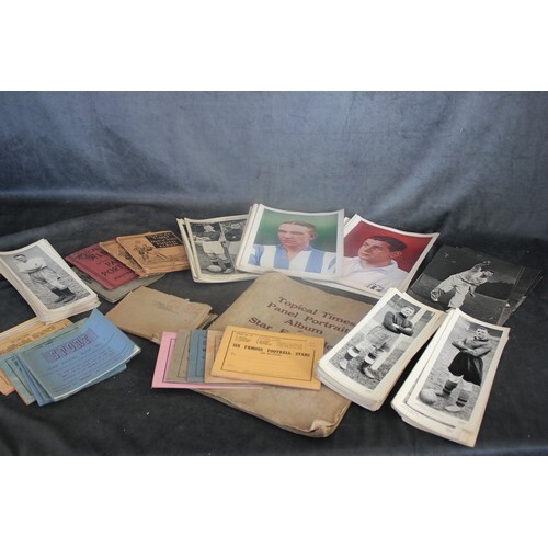 A quantity of football cards, and ephemera, loose, and in al...