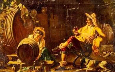AFTER Francesco Vinea (Italy,1845-1902) oil painting antique