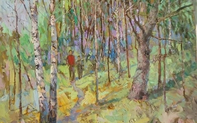 ALEKSEI MIKHAYLOV (born in 1934, Ukrainian) 'Forest walk' 20...