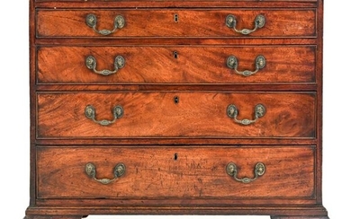 ANTIQUE GEORGE III STYLE MAHOGANY BACHELOR'S CHEST